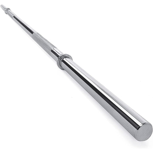 Standard Barbell 5FT – Solid Steel 1-Inch Bar, 300 LB Capacity, Chrome & Black Finish, Multi-Grip Knurling for Home Gym Strength Training
