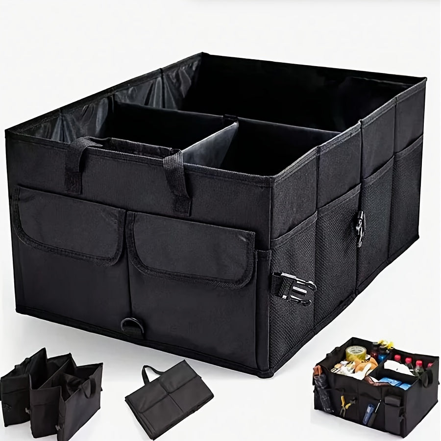 1pc Of Car Trunk Storage Bag - Large Capacity Car Storage Bag With Insulation Layer, Household Storage Bag With Handle, Foldable Trunk Storage Box, Suitable For SUVs And Sedans, Sturdy Foldable Car Storage Bag For Storing Car Parts, Tools