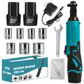 Set of Cordless Electric Ratchet Wrenches, Featuring a Brushless Electric Ratchet Wrench, 12V Cordless Ratchet Tool Kit, Ideal for Automotive Repairs Involving Screws And Nuts, Comes with a Battery And Quick Charger