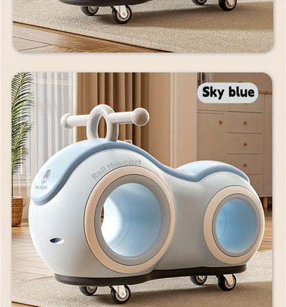 Anti-Tip Baby Walker with Music & Lights 4-Wheel Toddler Learning Walker 220 lb Widened Stable Base Indoor Outdoor Birthday Gift Boys Girls Ages 1+ Beige Pink Green Blue