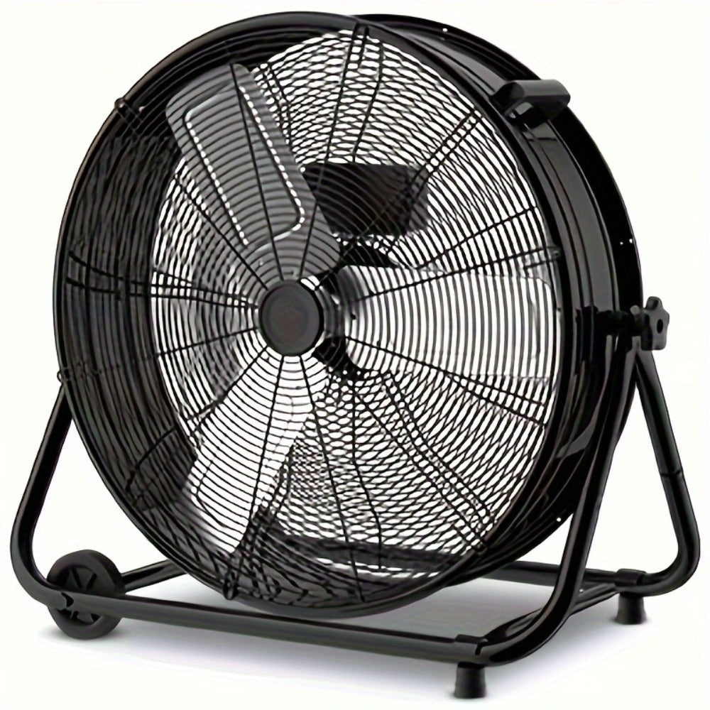 Industrial Drum Fan 24 & 30 Inch | High Velocity Floor Fan 9460-14000 CFM, 3-Speed Air Circulator with 180° Tilt for Warehouse, Garage, Workshop, Job Site & Large Space Cooling – Multiple Colors