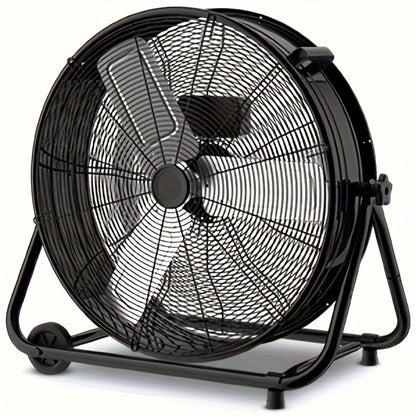 Industrial Drum Fan 24 & 30 Inch | High Velocity Floor Fan 9460-14000 CFM, 3-Speed Air Circulator with 180° Tilt for Warehouse, Garage, Workshop, Job Site & Large Space Cooling – Multiple Colors