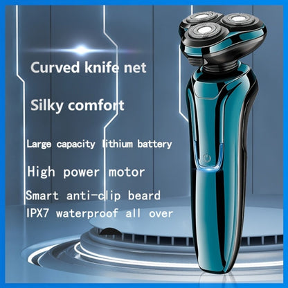 Electric Shaver for Men 4D Floating Triple Blade Waterproof — Wet Dry Razor with LED Battery Display & Type-C Fast Charging, High-End Close Shave Grooming Gift for Dad Husband