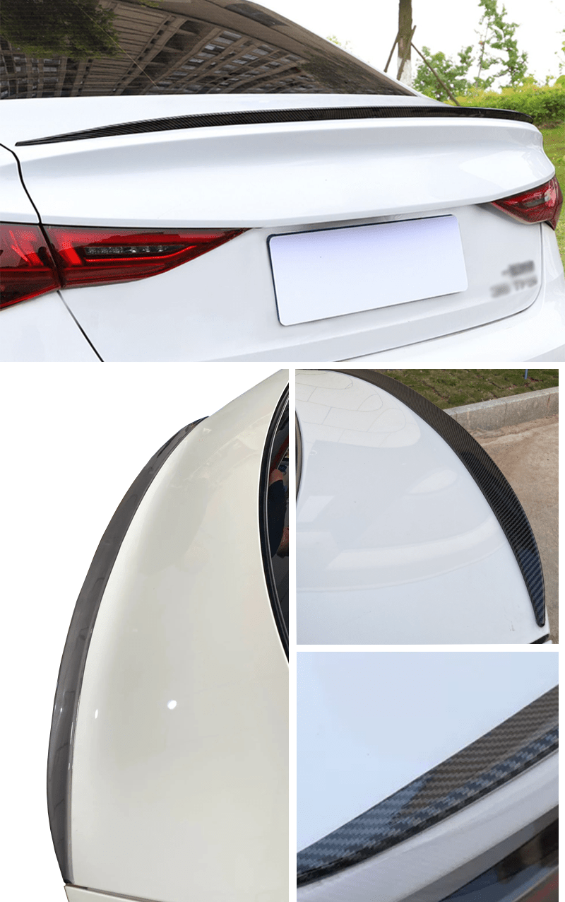 Polished Rear Wing Trunk Spoiler Lip Kit for Audi A3 S3 RS3 A4 S4 B9 A6 Sedan - PVC Body Kits, High-Quality End, Easy Installation, Lip Spoiler Kit