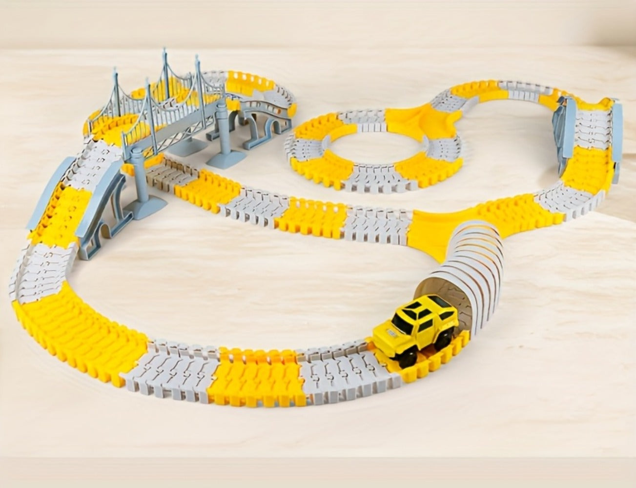 Roller Coaster Track Set 467pcs for Kids Ages 3 4 5 6 7 8 – Electric Race Car DIY Assembly Obstacle Challenge Track Toy STEM Engineering Gift Boys Girls Birthday Christmas