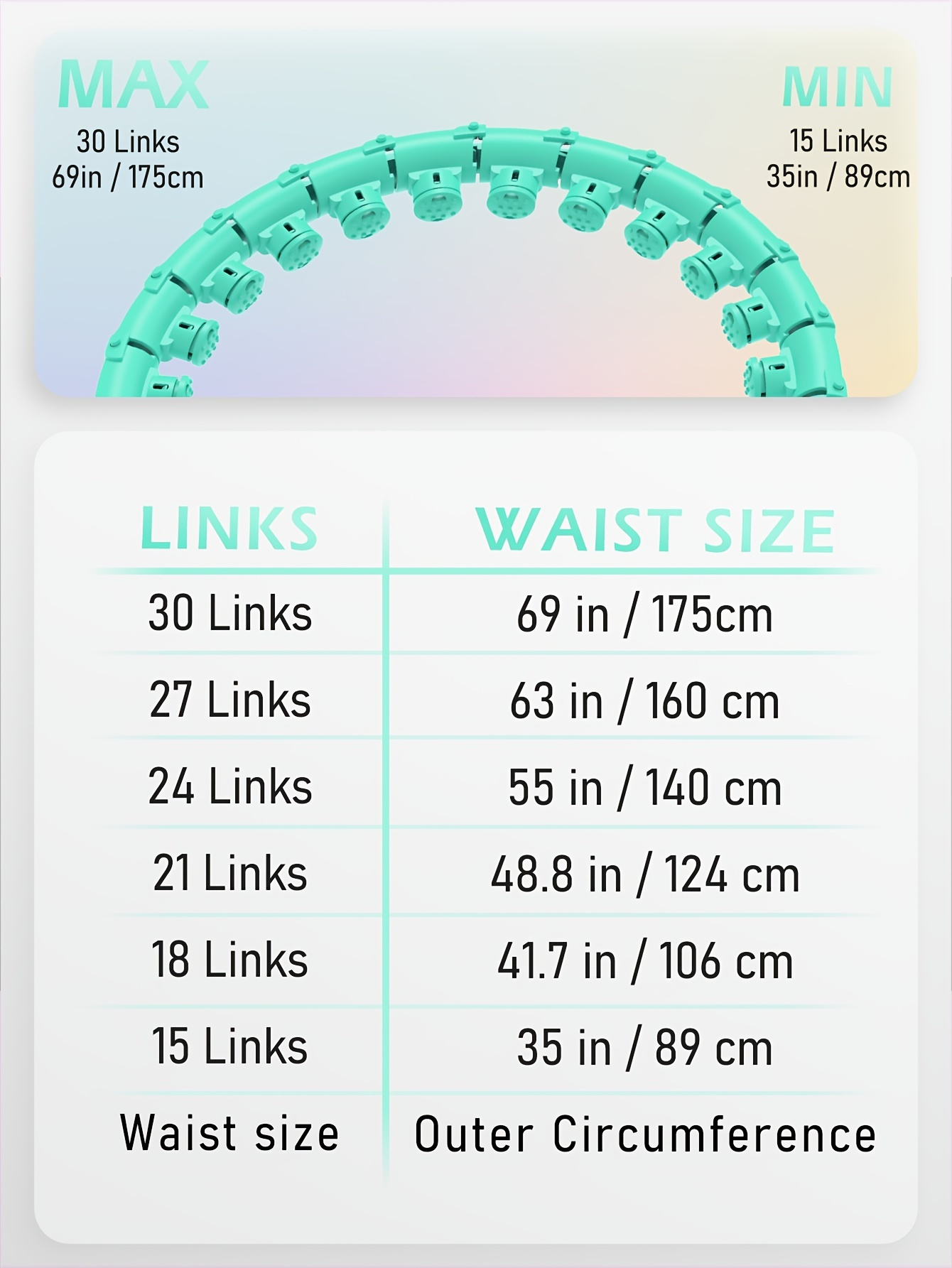 Weighted Hula Hoop Exercise Ring 69" – Smart Pilates Circle with 30 Detachable Knots, Plus Size Adjustable Fitness Hoop for Adults, Beginners & Core Workout