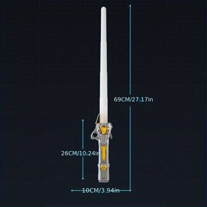 RGB Light-Up Saber Toy 16 Colors Rechargeable Light Sword with Gravity Sensor & Sound Effects – 2-in-1 Flashing Space Sword for Kids Boys Girls | Best Birthday Christmas Gift