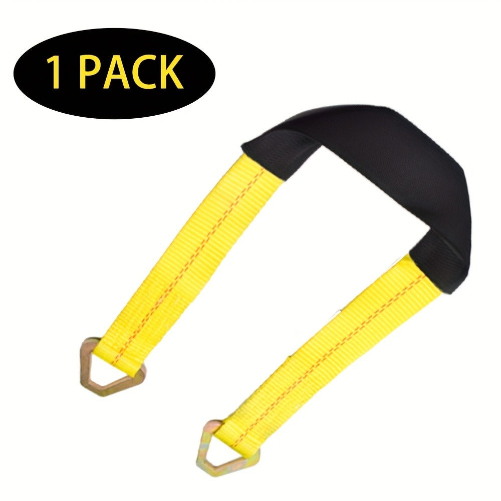 Axle Tie Down Straps 2" x 36" – Heavy Duty Car Tow Straps with D-Rings & Protective Covers for Car, Truck, Trailer & UTV | Wrecker & Flatbed Towing