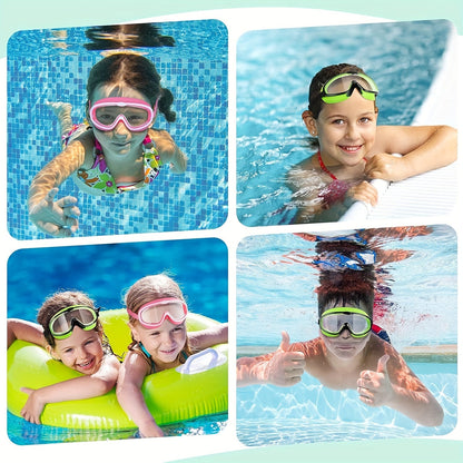 Anti-Fog Swimming Goggles No Leak Clear Vision – Crystal Green