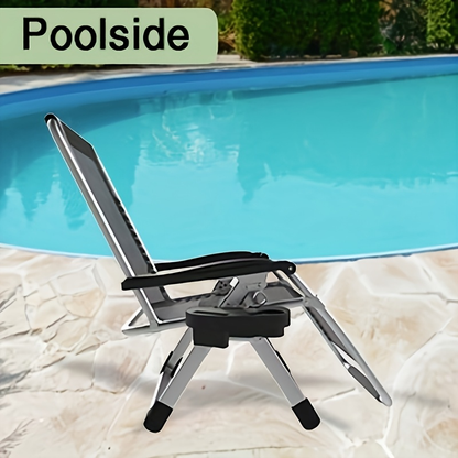 Zero Gravity Chair Outdoor Recliner – 440LBS Capacity, 4-Inch Thick Cushion, Upgraded Aluminum Lock, Cup Holder & Headrest, Breathable Mesh, Foldable Patio Lounge Chair for Backyard & Lawn (5 Colors)
