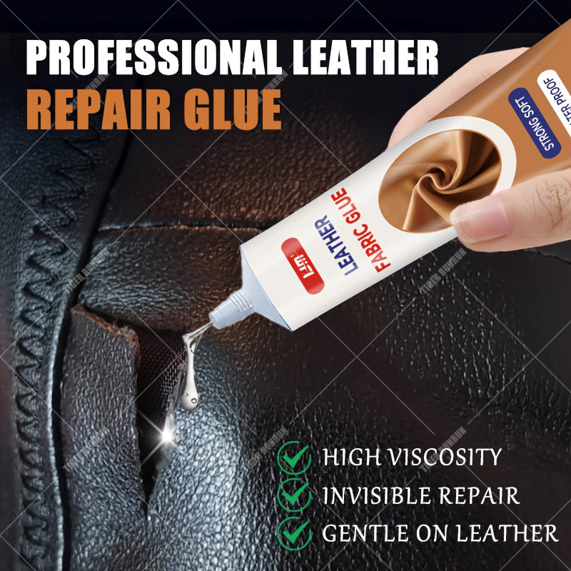 KJM Heavy-Duty & Fabric Repair Glue – Invisible, Washable, No Residue – Strong Adhesive for Car Seat, Sofa, Clothing, Shoe & Jacket Mending – Professional-Grade Instant Fix (No Tools/Easy Application) – Multi-Purpose Glue Stick
