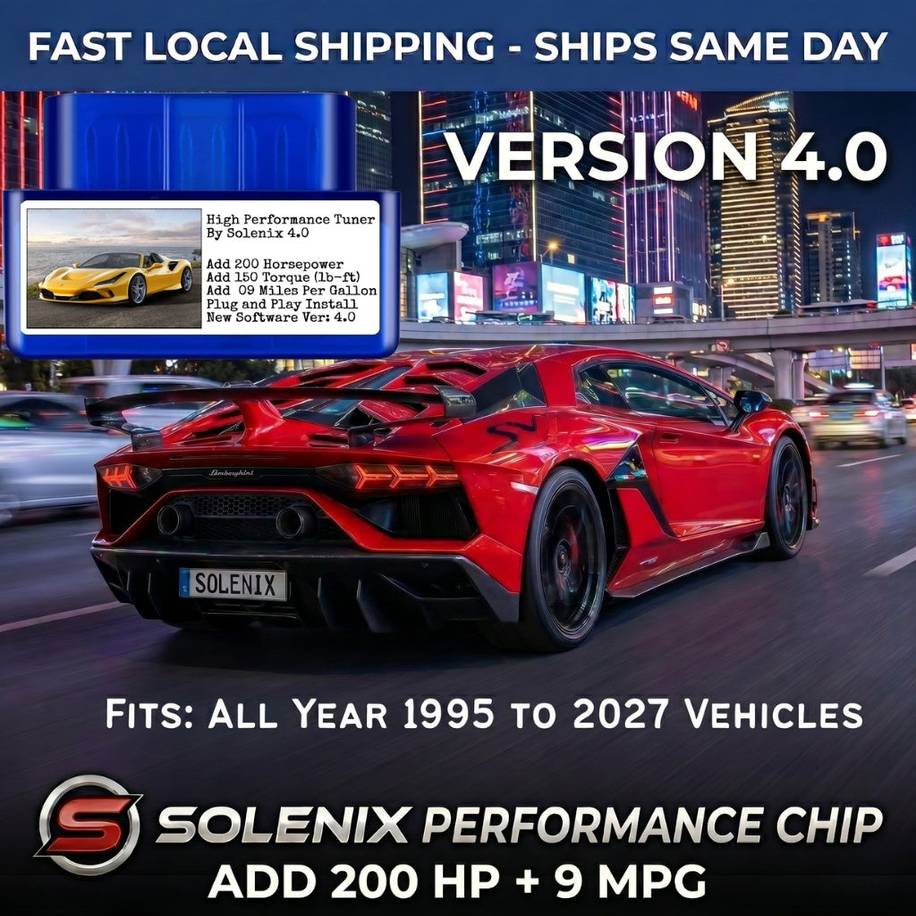 Car SUV Truck Parts Accessories - Solenix Upgrade - Fits All Vehicles - Compatible With Exhaust Pipes Tips Muffler Car Jump Starter Cold Air Intake System
