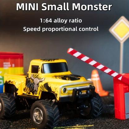 1:64 Scale Die-Cast RC Monster Truck 2.4GHz High-Speed Off-Road Vehicle with LED Headlights, Multiple Control Modes & Adjustable Speed – Toy Gift for Boys & Girls (5 Colors)