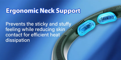 Bladeless Neck Fan USB Rechargeable | 5-Speed Quiet Portable Personal Cooling Fan for Office, Travel & Outdoor Use – Hands-Free Wearable Design, Long Battery Life, Multiple Colors