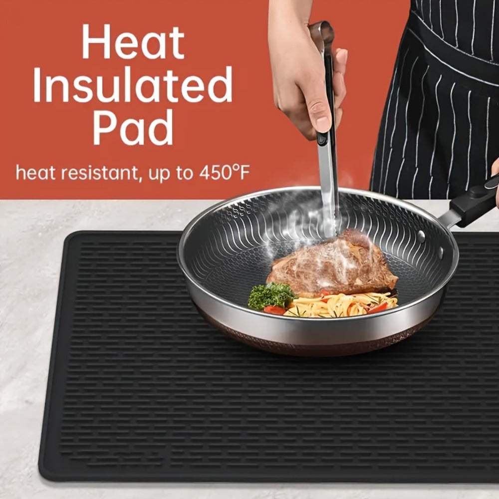 Silicone Stove Top Cover Mat 28"x20" - Heat Resistant Electric Stove Protector for Ceramic Glass Cooktop, Non-Slip Scratch Guard, Dishwasher Safe, Extra Large RV Range Cover, Multipurpose Kitchen Mat