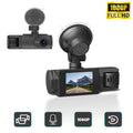 1080P Dash Cam with 2/3 Cameras Front And Built-In And Rear (Optional) Infrared Night Vision 170° Wide-Angle Lens Built-In Audio 32GB Memory Card (Optional) Wifi Connection to Smartphone (Optional) Loop Recording G-Sensor 24H Parking Monitor
