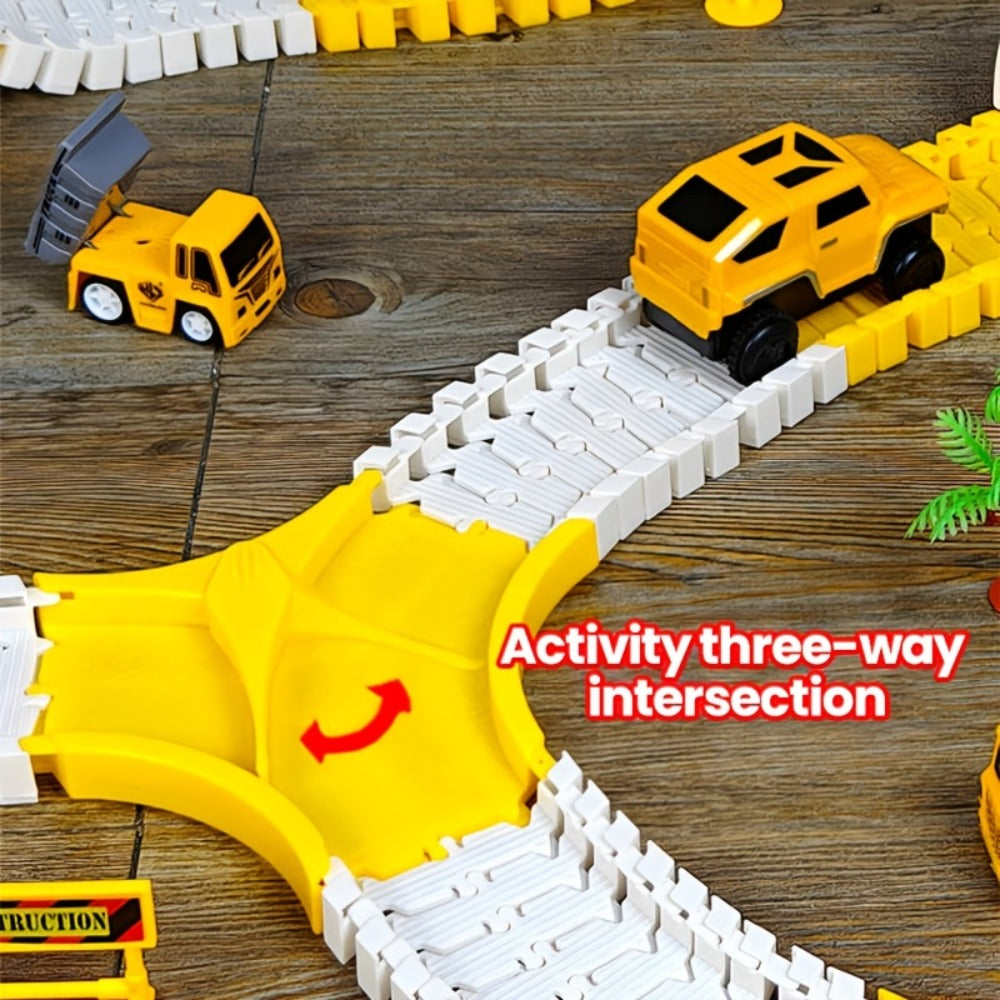 Roller Coaster Track Set 467pcs for Kids Ages 3 4 5 6 7 8 – Electric Race Car DIY Assembly Obstacle Challenge Track Toy STEM Engineering Gift Boys Girls Birthday Christmas