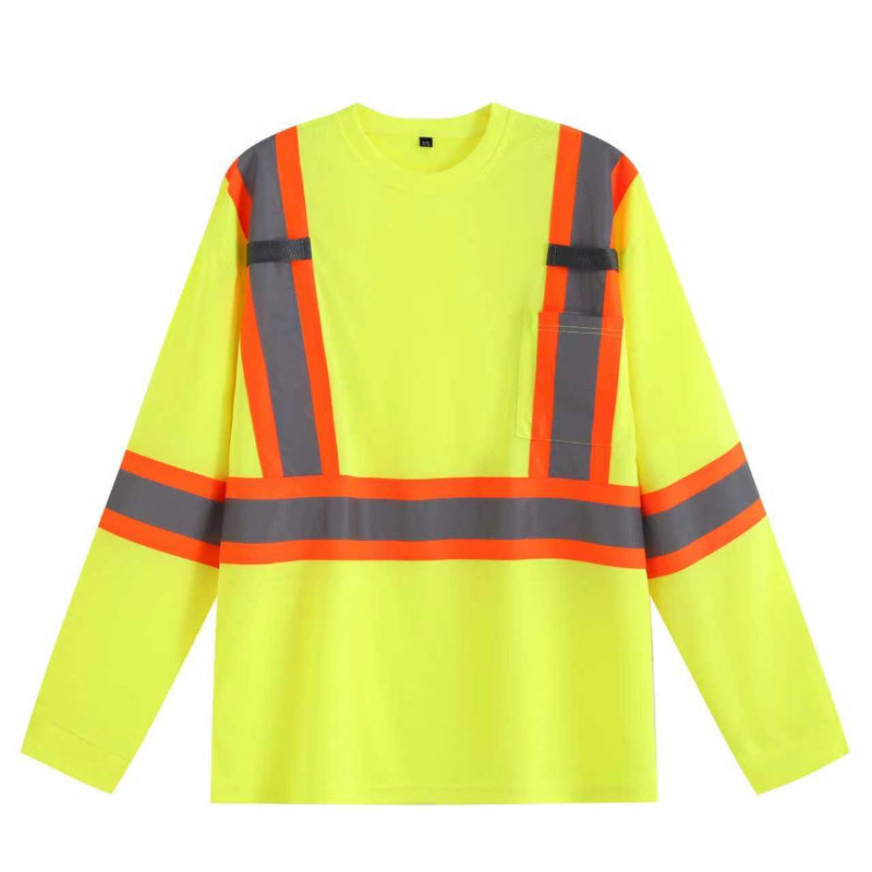 High Visibility Safety Shirt Long Sleeve – 4 Pack ANSI III