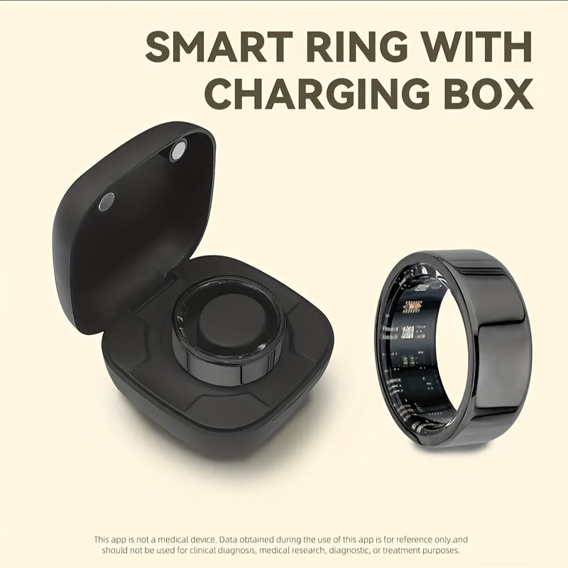 Smart Ring Health Monitor – Step Counter, Sleep Tracker, Heart Rate & Fitness Tracker Ring for Men | Multiple Sizes & Colors