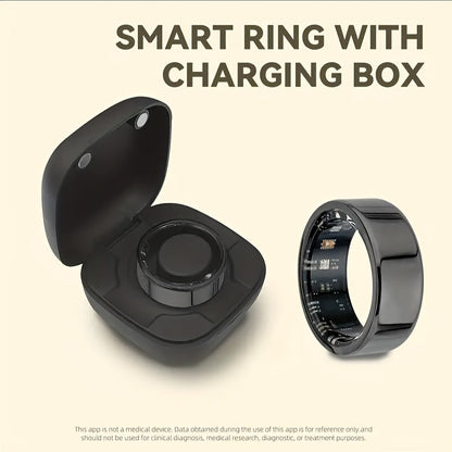 Smart Ring Health Monitor – Step Counter, Sleep Tracker, Heart Rate & Fitness Tracker Ring for Men | Multiple Sizes & Colors