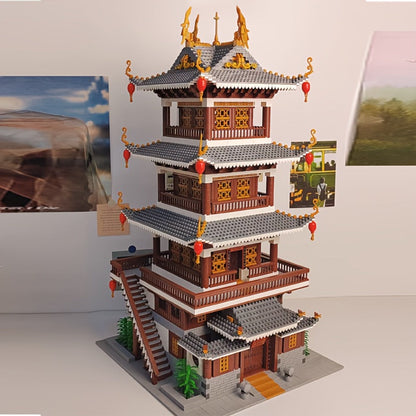 Ancient Chinese Palace Building Blocks Set 6134 Pcs – Heavenly Fairy Mirror Architecture Mini Brick Expert Level Display Model Adults Home Decor Christmas New Year Birthday Gift