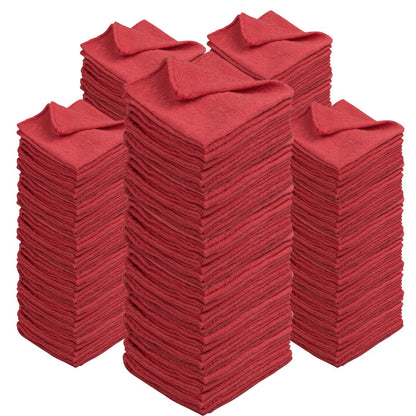 Cotton Shop Rags 12x14 Inch Absorbent Lint-Free Cleaning Towels Multipurpose Shop Towels for Automobile Garage Industry Home Red White Navy Blue 50 100 150 200 500 Pack Bulk Value