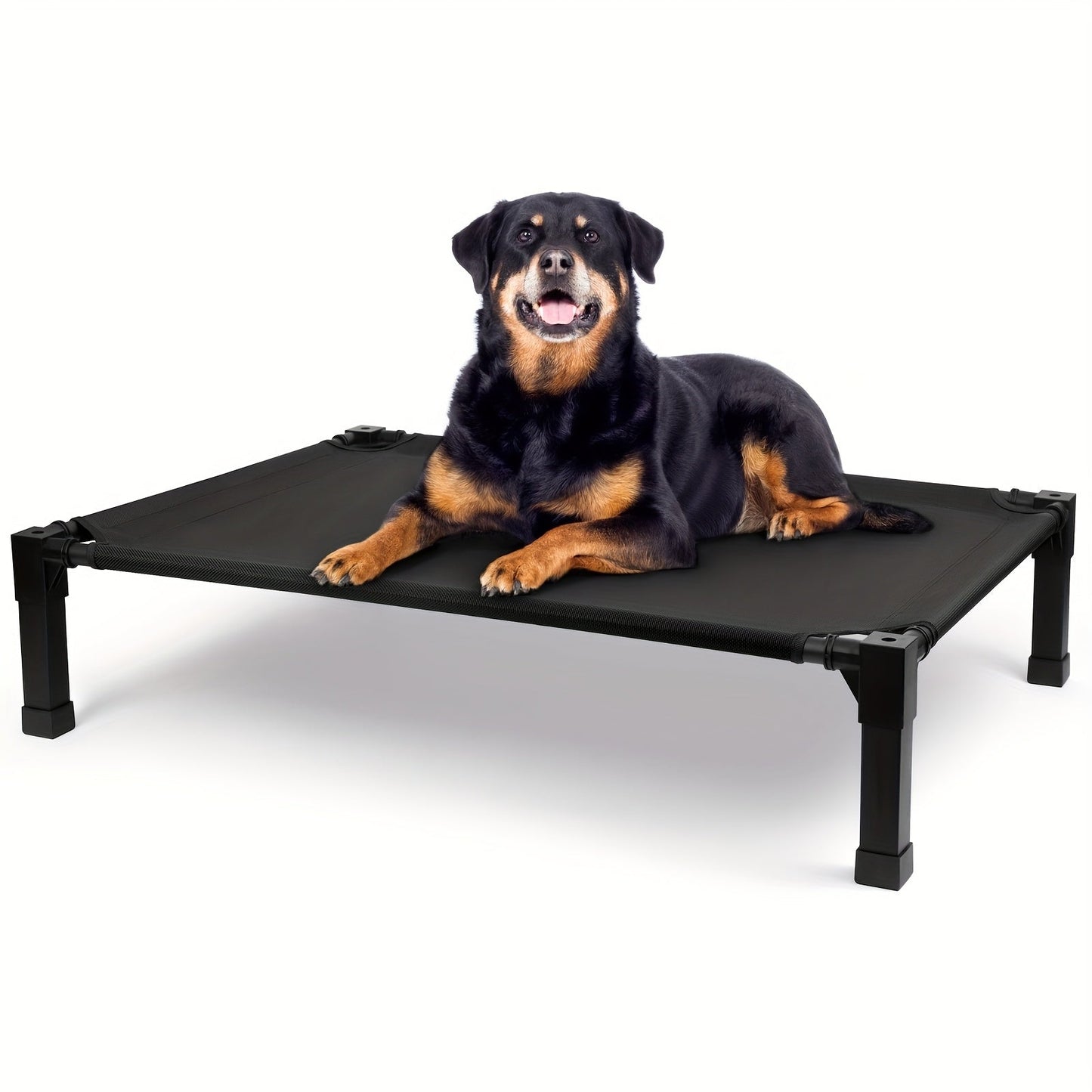 Elevated Dog Bed Cooling Raised Cot with Metal Frame – Washable Breathable Mesh, No-Slip Feet, Portable Dog Cot for Indoor & Outdoor Use, 4 Sizes, 7 Colors