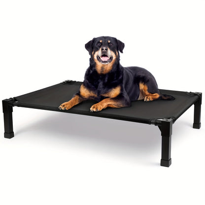 Elevated Dog Bed Cooling Raised Cot with Metal Frame – Washable Breathable Mesh, No-Slip Feet, Portable Dog Cot for Indoor & Outdoor Use, 4 Sizes, 7 Colors