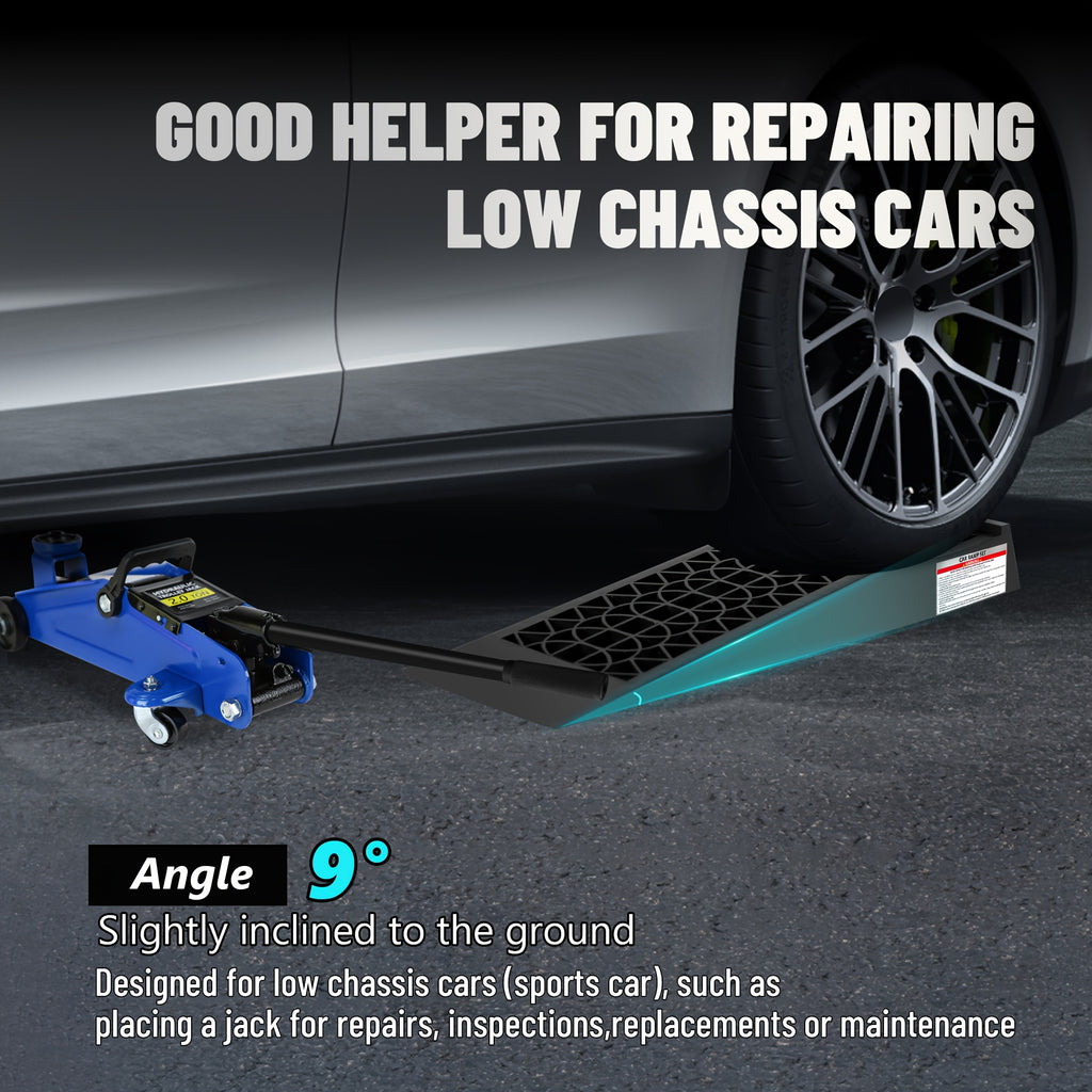 7Ton 5Ton Ramp Vehicle Ramp Pair - Ideal for Stress-Free Home Garage Maintenance - Reduces Slippage - Works with Low Clearance Vehicles - 16, 000lbs/10, 000lbs GVW Capacity - Extra-Wide Design