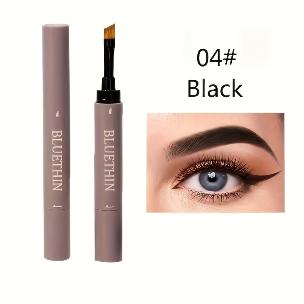 Waterproof Eyebrow Pencil Dual Ended with Angled Tip Flat Tip & Spoolie Brush Smudge Proof Long Lasting Brow Definer for Women Gray Black 2pcs 4pcs Set