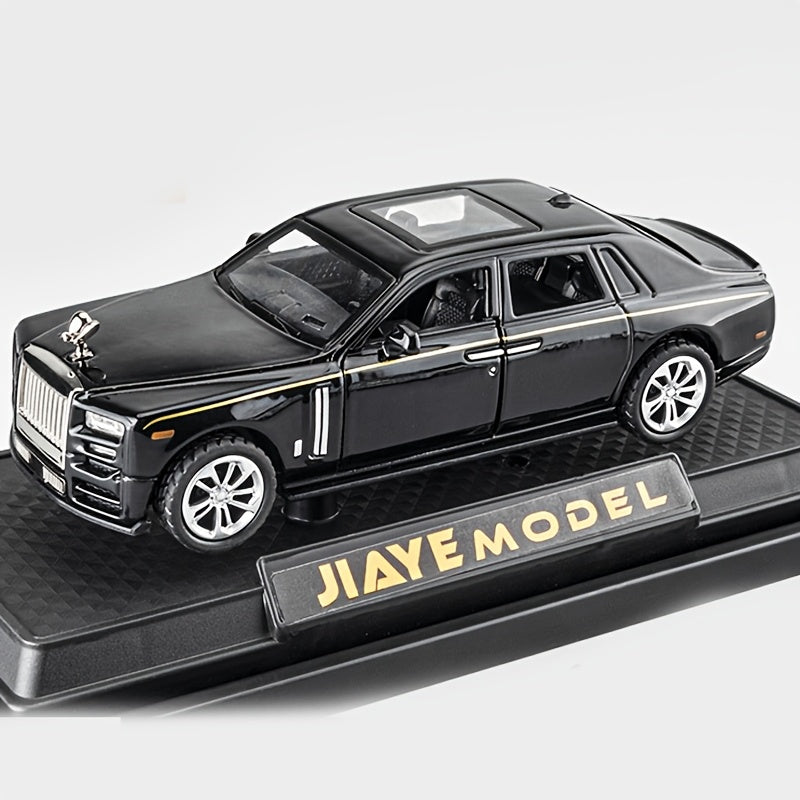 1:36 Scale Phantom Alloy Die-Cast Car Model with Openable Doors – Collectible Display Static Car Desktop Decoration – Birthday Christmas Gift for Car Enthusiasts Adults Boys