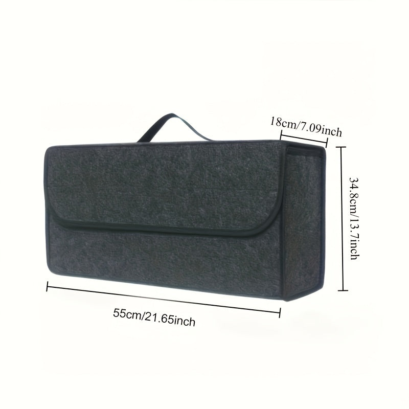 1pc Foldable Storage Box, Dual-Use Soft Storage Container for Car and Home, Lightweight Trunk Organizer