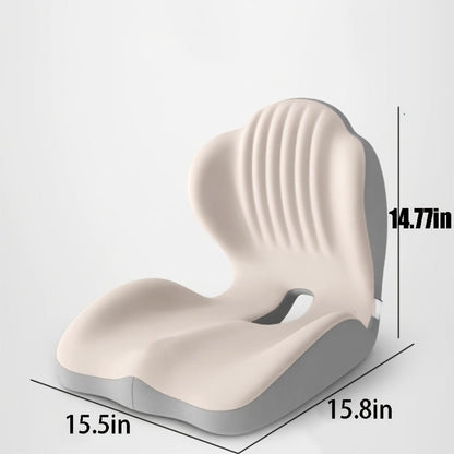 Hip & Lumbar Support Seat Cushion Ergonomic Memory Foam – Breathable High-Density Back Support Pillow for Office Chair, Car Seat & Long Sitting, Daily Use or Gift