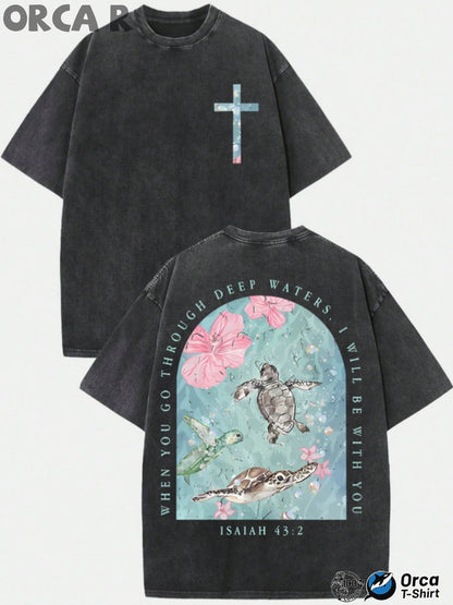 Men's Vintage Oversized T-Shirt - Round Neck Short Sleeve