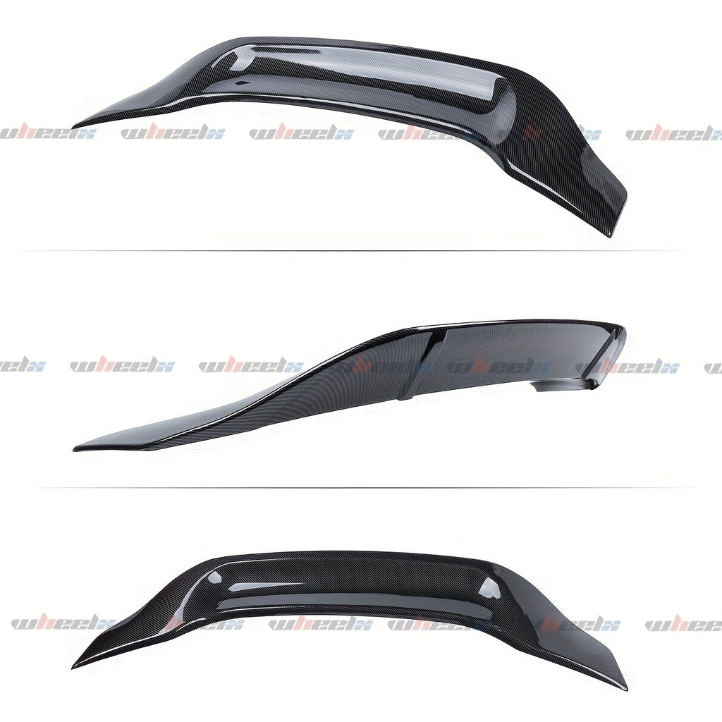 Painted R Style Duckbill Highkick Trunk Lid Spoiler Wing Compatible with 2020-2026 for TOYOTA Corolla 4 Door Sedan, Gloss Black/ Carbon Fiber