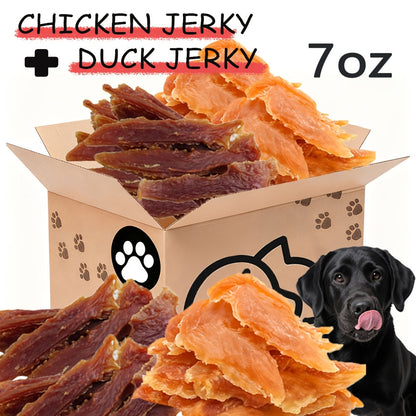 Duck Jerky Dog Treats Bundle High Protein Chews Grain Rawhide Free Daily Snacks for Small Medium Large Breeds Duck Lovers Dried Meat Bites Duo