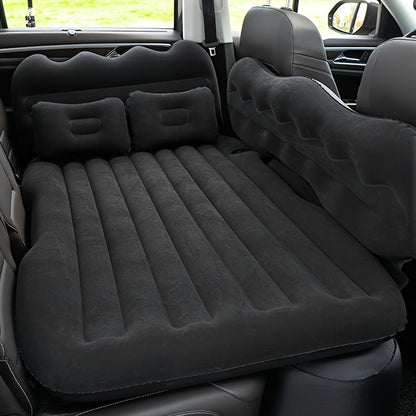 Car Inflatable Mattress SUV Back Seat Sleeping Pad Foldable Portable Travel Air Bed with Electric Pump Storage Bag Repair Kit for Camping Road Trip Outdoor Adventure Fits SUV Sedan MPV