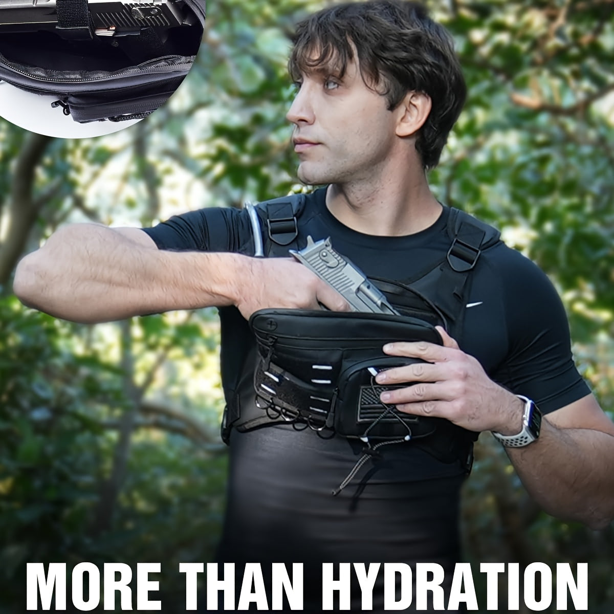 Running Hydration Vest with 2L Water Bladder – Lightweight Reflective Chest Pack for Men Women Marathon Trail Running