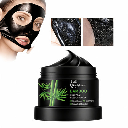 Bamboo Charcoal Clay Face Mask Deep Cleansing Pore Minimizing Oil Control Blackhead Remover Hypoallergenic Detox Mask for Men Women Oily Acne Congested All Skin Types