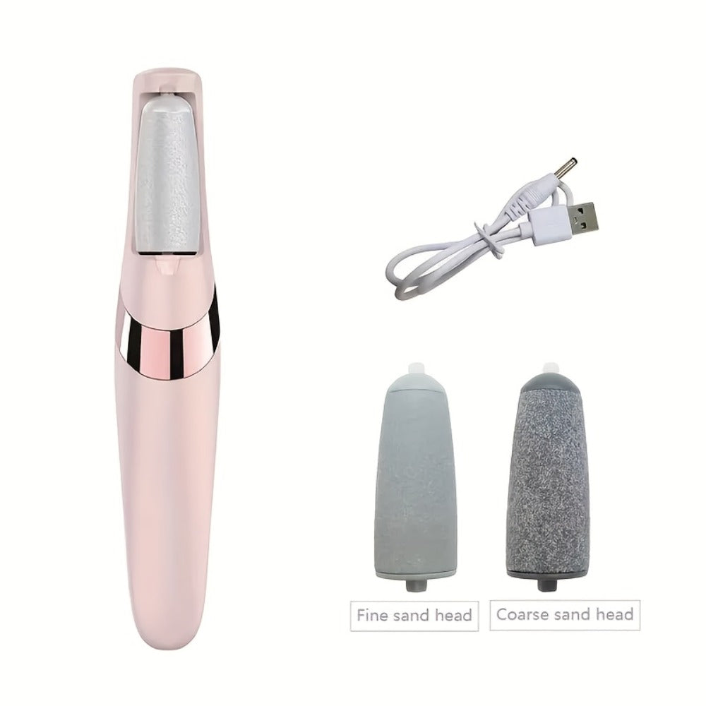 Electric Foot File Callus Remover IPX4 Waterproof Auto Light 2 Speed Interchangeable Grinding Heads Portable Pedicure Tool Dead Skin Cracked Heel Remover for Women Men Home Use