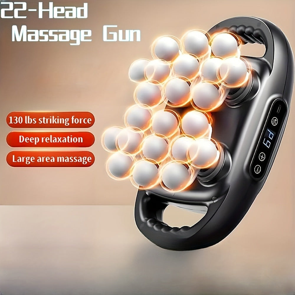 Massage Gun for Deep Tissue Relief – Cordless Percussion Massager with 9 Speeds & 9 Modes, Multiple Heads for Back, Neck, Shoulders, Legs & Feet | Gift for Dad & Mom