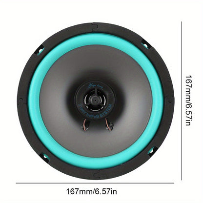 6.5 Inch Car Speakers 160W HiFi Coaxial Full Range – Universal Automotive Audio Stereo Speaker, Single or Pair, Drop-In Replacement for Cars, Trucks & SUVs