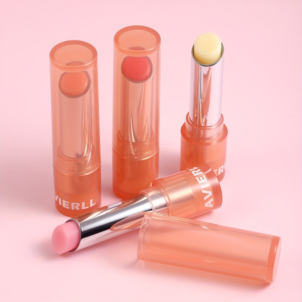 Moisturizing Lip Balm Set 4pcs Waterproof with Vitamin E Oil & Plant Oils — Long-Lasting Nourishing Lip Care for Dry Chapped Lips, Lip Repair Gift Set for Women