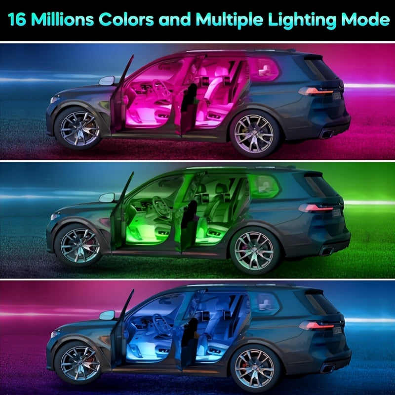 Easy Installation, Automotive High Brightness Neon Kits, Automotive LED Light Strips, Interior Lights, Christmas Decorations, USB Neon Accessories, Ambiance Light Strips, Foot Space Neon Kits, Without Battery