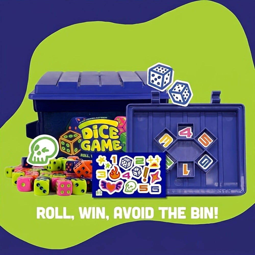 Fast-Paced Dice Rolling Board Game with 80 Dice – Addictive 2-4 Player Party Game for Adults & Groups, Portable Travel Game Night Set with Game Board, Graffiti Stickers & Rules
