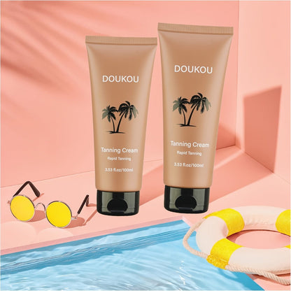 Sunless Self Tanner Lotion 100ml — Non-Streaking Mineral Formula for Natural-Looking Tan, Streak-Free Body Tanning Cream for Women & Men All Skin Tones