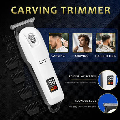 Electric Hair Clipper Set for Men - Professional Cordless Hair Trimmer Kit with Hairdressing Tools, Portable Shaver, Home Barber Set, Gift for Him