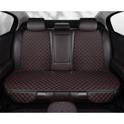 Car Back Seat Protector Waterproof, Universal Fit Anti-Stain Splash Guard Seat Cover for Car Interior, Durable Easy-Clean Rear Seat Cushion Liner in Black & Red