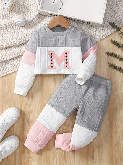 Baby Girl Graphic Outfit Set - Short Sleeve Winter