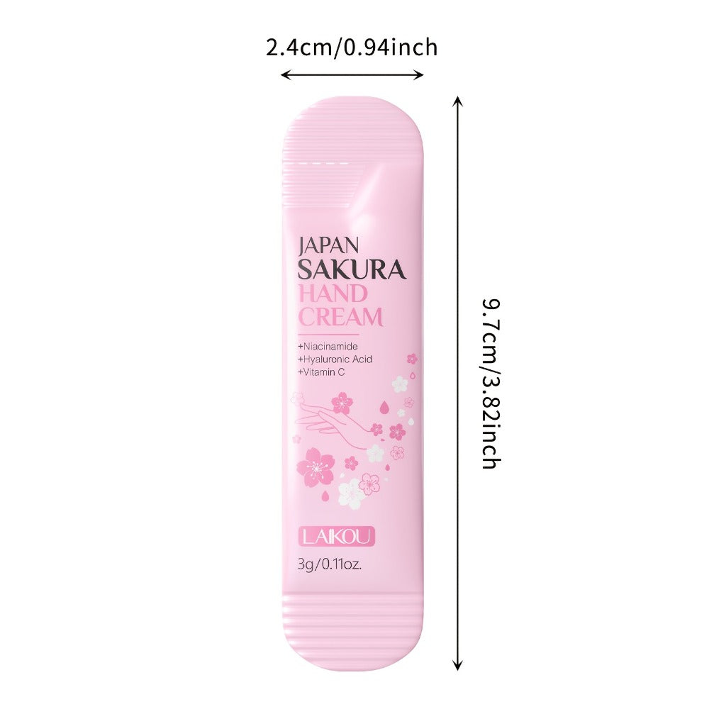 Hand Cream Bulk Pack 20pcs Cherry Blossom LAIKOU Japanese Vitamin C & Glycerin Moisturizing – Deep Hydration for Dry Skin, Nourishing Hand Lotion Mini Travel Size Gift Set for Women
